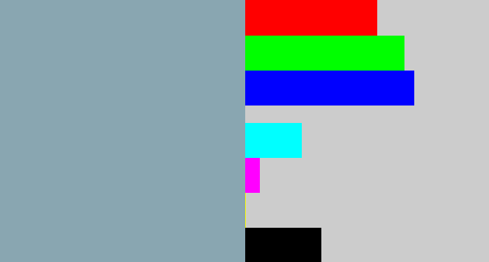 Hex color #89a6b1 - bluegrey