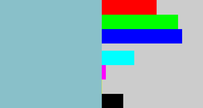 Hex color #89c0c9 - light grey blue