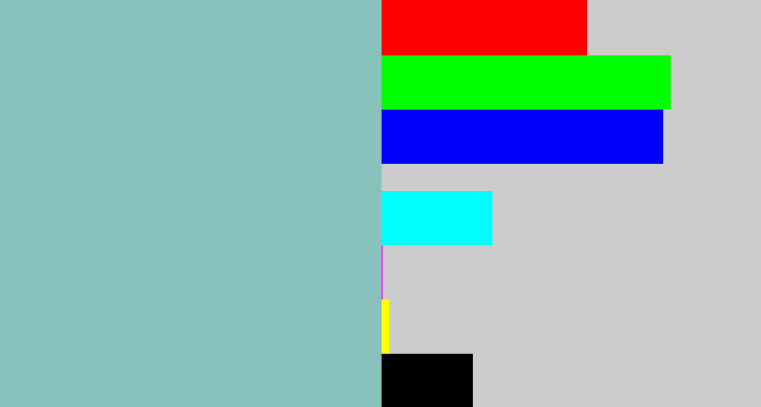 Hex color #89c1bd - pale teal