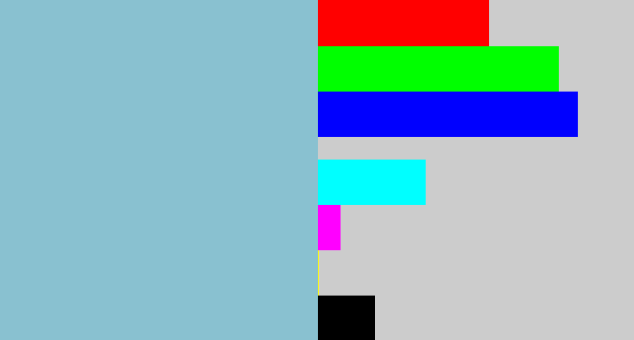 Hex color #89c1d0 - light grey blue