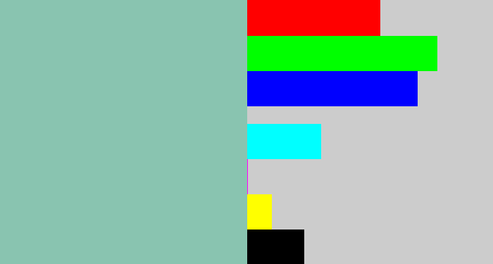 Hex color #89c4b0 - pale teal