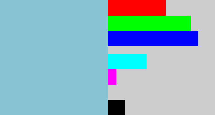Hex color #89c4d5 - light grey blue