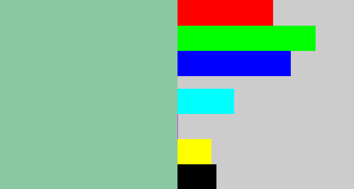 Hex color #89c8a2 - pale teal