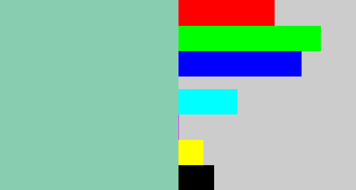 Hex color #89cdb1 - pale teal