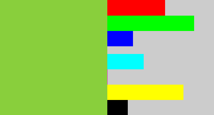 Hex color #89cf3c - kiwi green