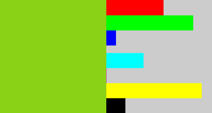 Hex color #89d216 - slime green