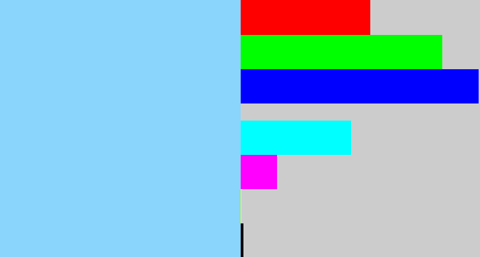 Hex color #89d5fc - light blue