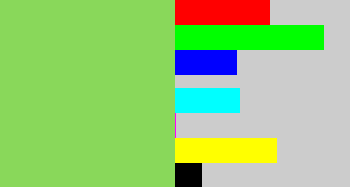 Hex color #89d85a - kiwi green