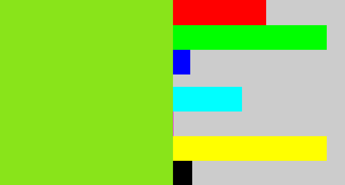 Hex color #89e41a - acid green