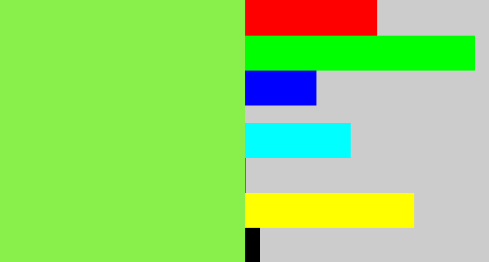 Hex color #89ef4a - kiwi green