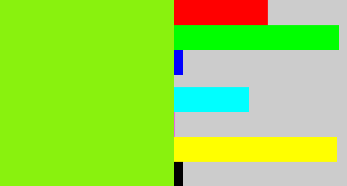 Hex color #89f20e - acid green