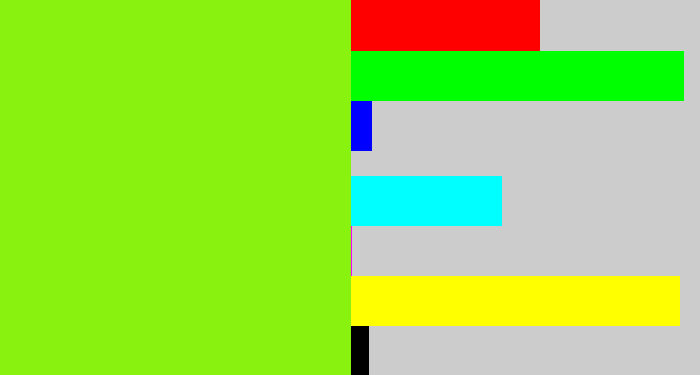 Hex color #89f20f - acid green
