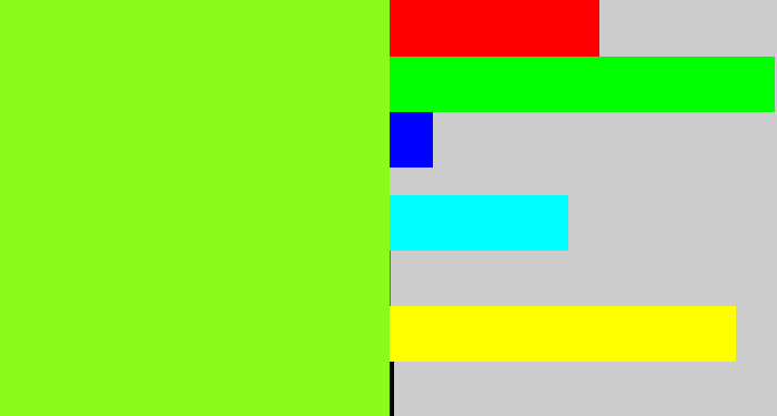 Hex color #89fc1b - acid green
