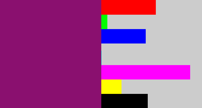 Hex color #8a106f - darkish purple