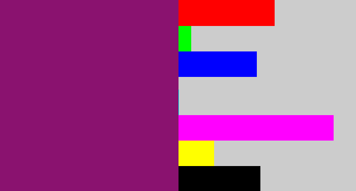 Hex color #8a126f - darkish purple