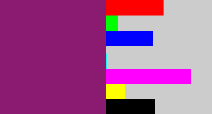 Hex color #8a1b71 - darkish purple