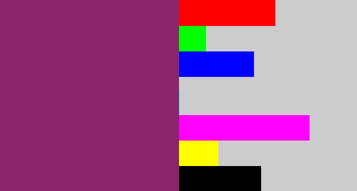 Hex color #8a256b - darkish purple