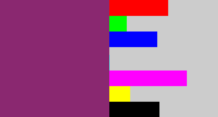 Hex color #8a2870 - darkish purple