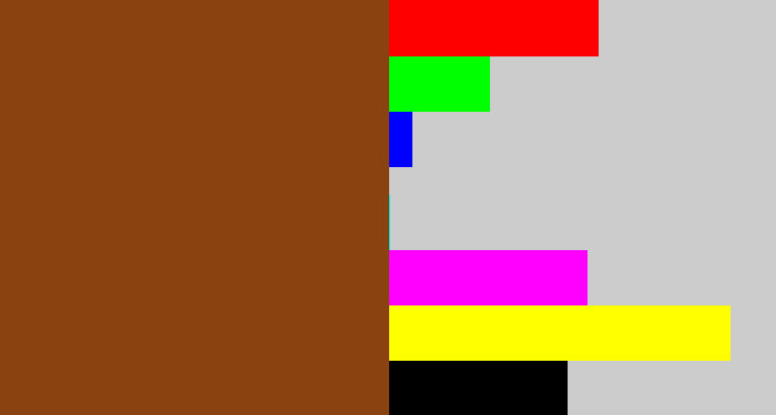 Hex color #8a4310 - medium brown