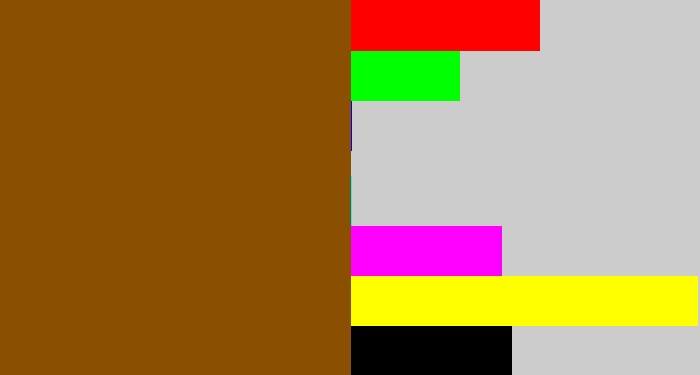 Hex color #8a4f01 - warm brown