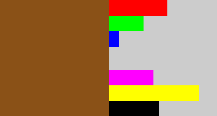 Hex color #8a5117 - medium brown