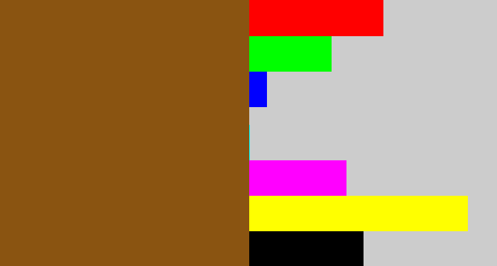 Hex color #8a5411 - medium brown