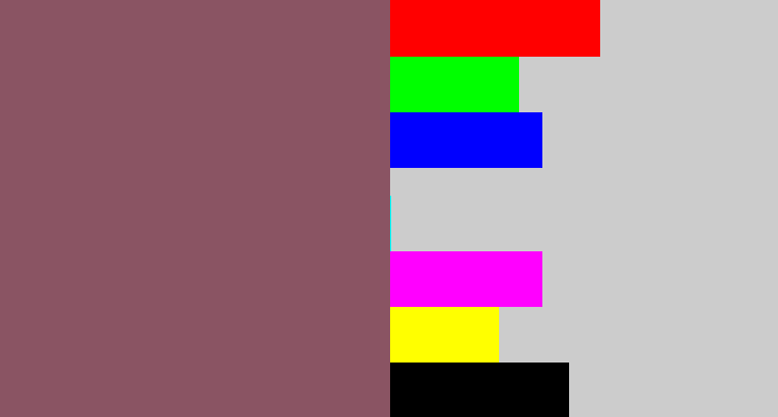 Hex color #8a5463 - dark mauve