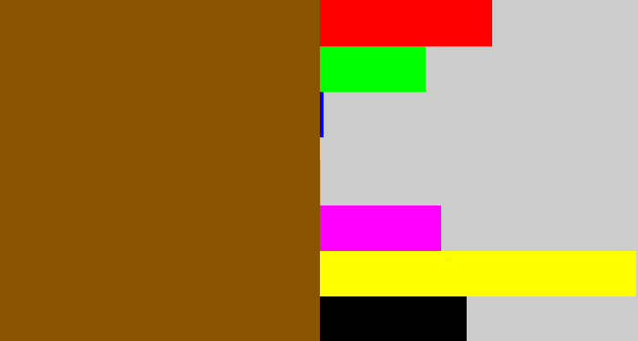 Hex color #8a5502 - poo brown