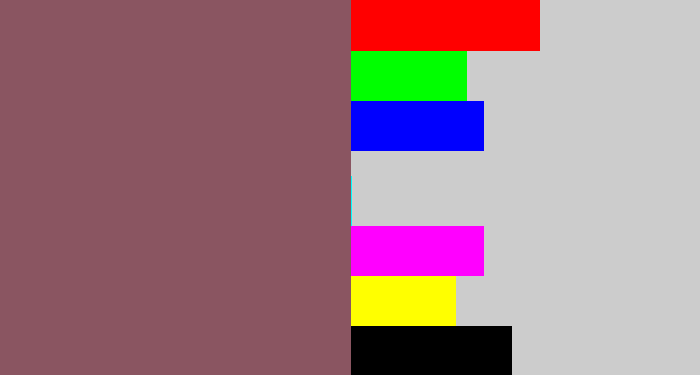 Hex color #8a5561 - dark mauve
