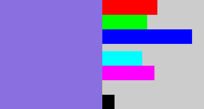 Hex color #8a6fe1 - purpley