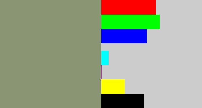 Hex color #8a9573 - grey/green