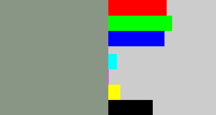 Hex color #8a9685 - grey/green