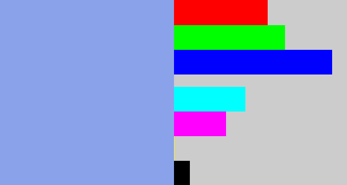 Hex color #8aa2e9 - periwinkle blue
