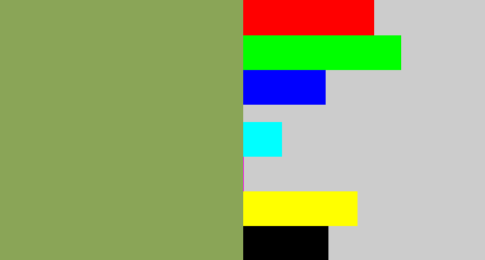 Hex color #8aa557 - asparagus