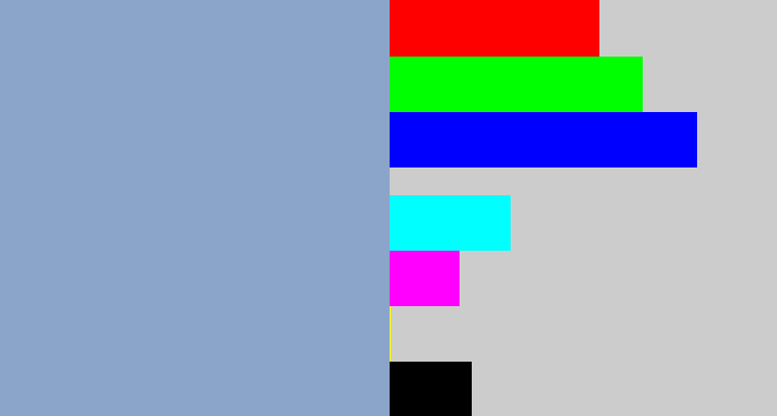 Hex color #8aa5c9 - bluegrey