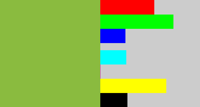 Hex color #8abb3f - avocado