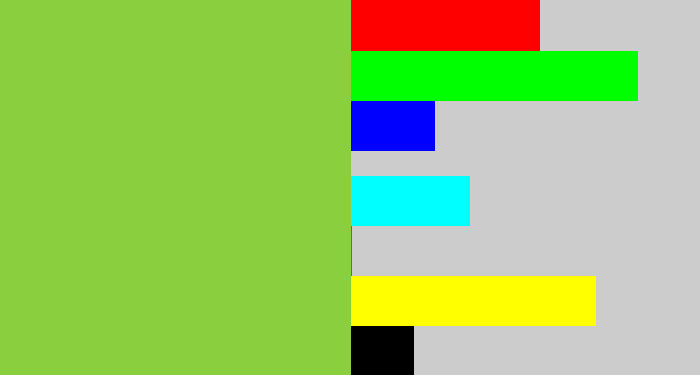 Hex color #8ad03e - kiwi green