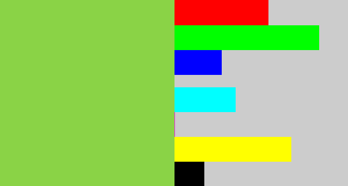 Hex color #8ad346 - kiwi green