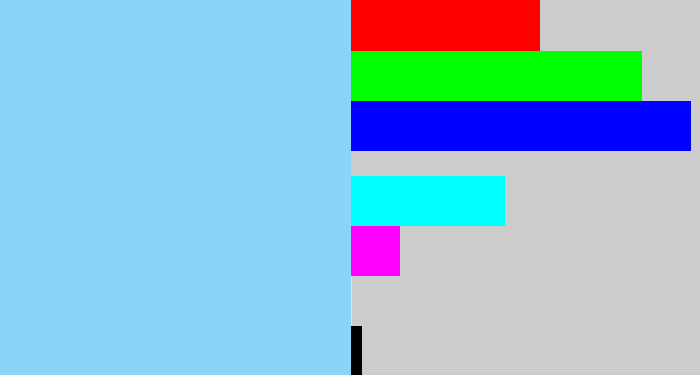 Hex color #8ad4f7 - light blue