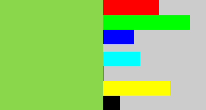 Hex color #8ad74c - kiwi green