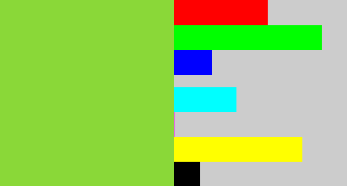 Hex color #8ad838 - kiwi green
