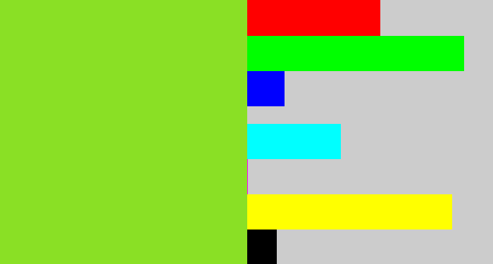 Hex color #8ae025 - kiwi green