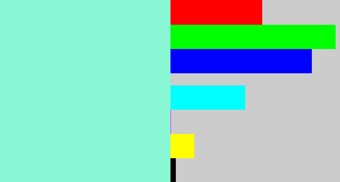 Hex color #8af7d4 - light aqua