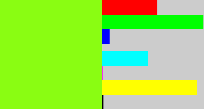 Hex color #8afd12 - acid green