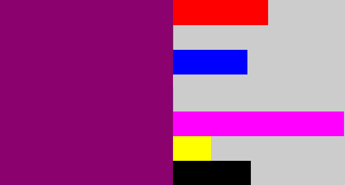 Hex color #8b016d - red violet