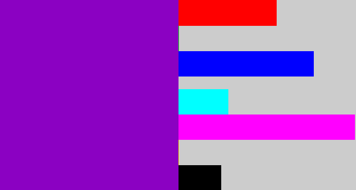 Hex color #8b01c2 - vibrant purple