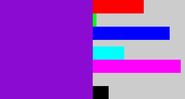Hex color #8b0bd3 - violet