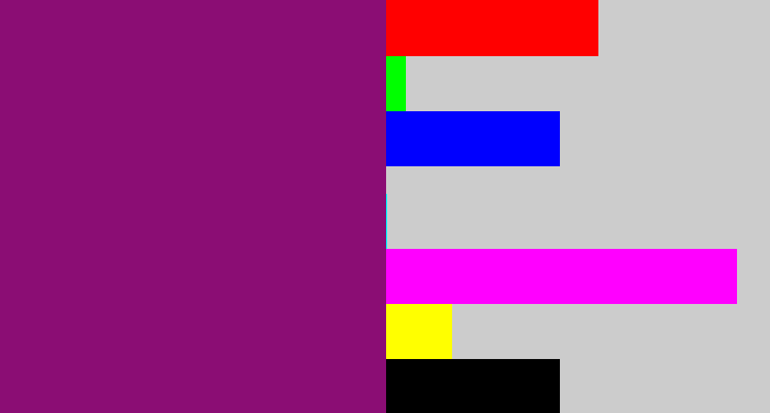 Hex color #8b0d74 - darkish purple