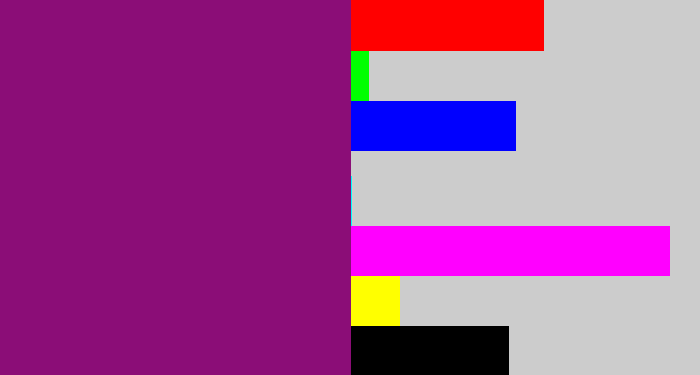 Hex color #8b0d77 - darkish purple