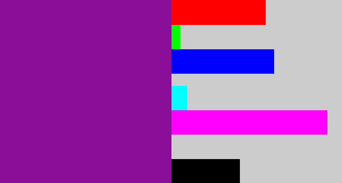 Hex color #8b0e98 - purple